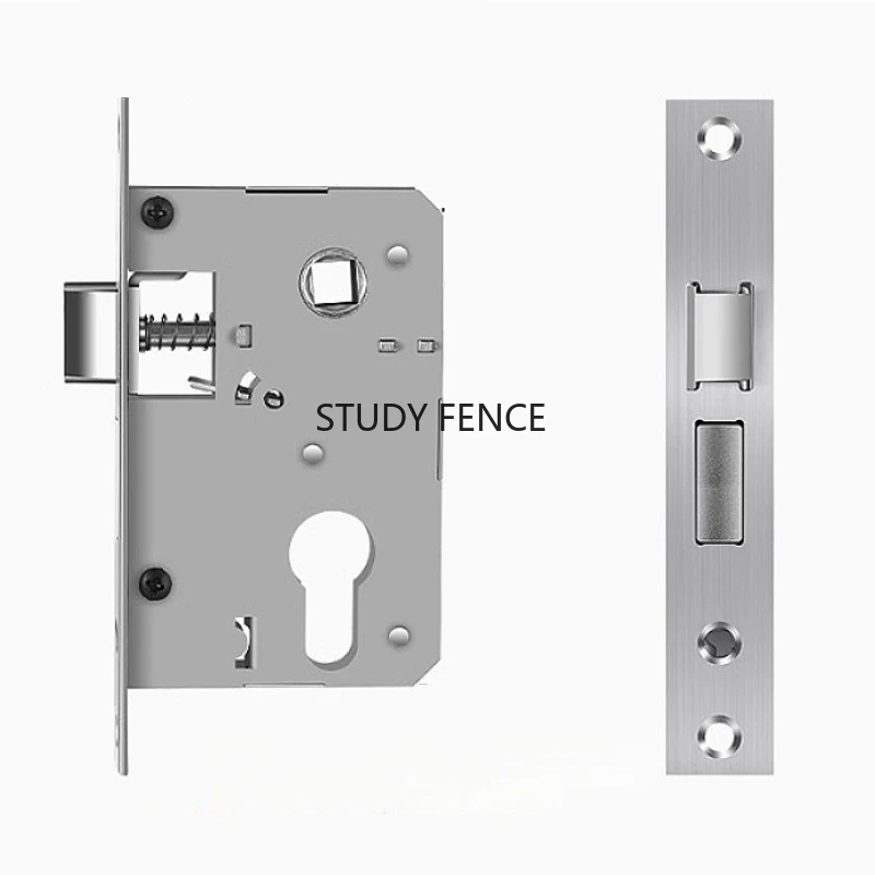 

Корпус замка из нержавеющей стали для спальни, бытовой универсальный замок, корпус комнаты, бесшумный замок, аксессуары для корпуса, за исключением ключей