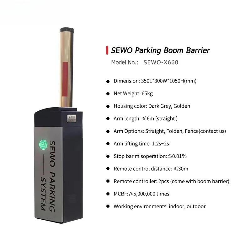 Automatic Boom Barrier Gate Parking Arm for Smart Vehicle Access Control Parking System