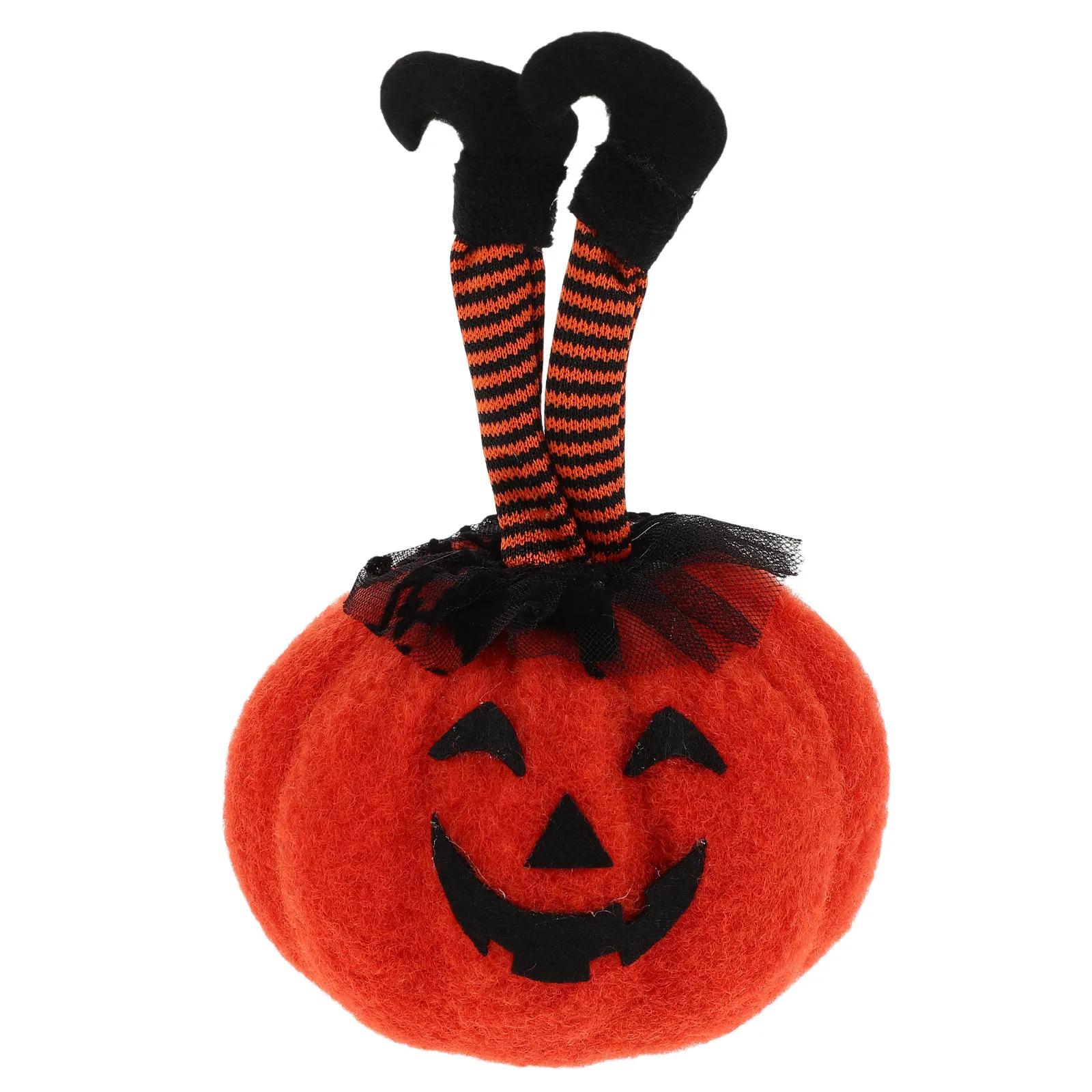 Inverted Legs Pumpkin Sculpture Halloween Decor Fall Party Table Decoration Indoor Centerpiece Scary Pumpkin Statue for Rv Home