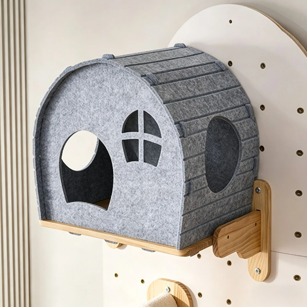 Wall Style Cat Climbing Frame Balcony Perforated Board Cat Nest Scratchers Wear-resistant Cat Jumping Platform Pet Products