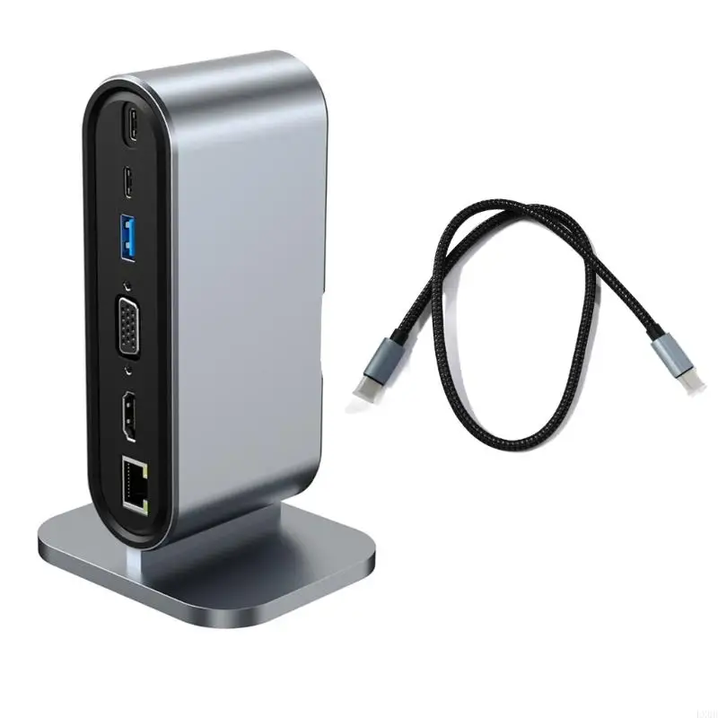 LX0B USB Type C Docking Station 12 IN1 HUB USB3