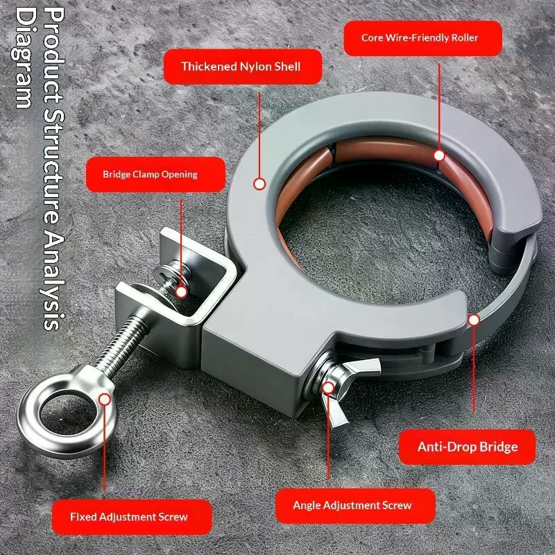 Cable Tray Bridge Pulley Threading Garage Ceiling Integrated Wiring Cable Laying Wire Guide Fixation Construction Auxiliary Tool
