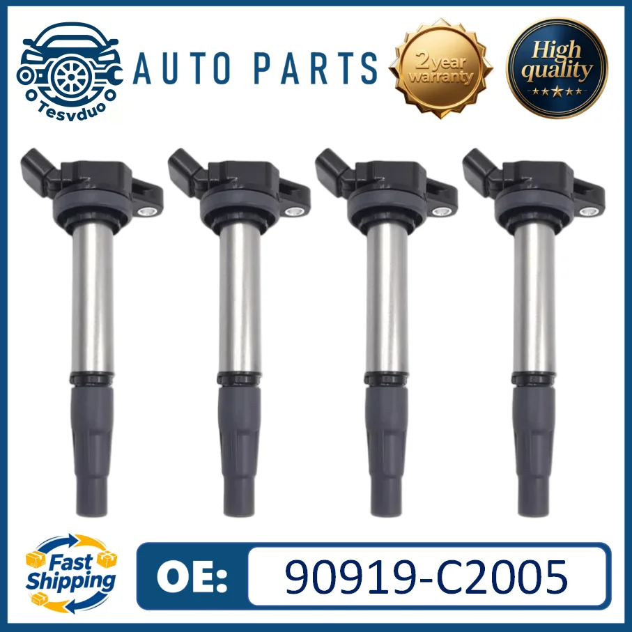 4 Stück Zündspule 90919-C2005 für Toyota Corolla ZRE120 ZRE15 #   ZRE18 #   RAV4 Yaris