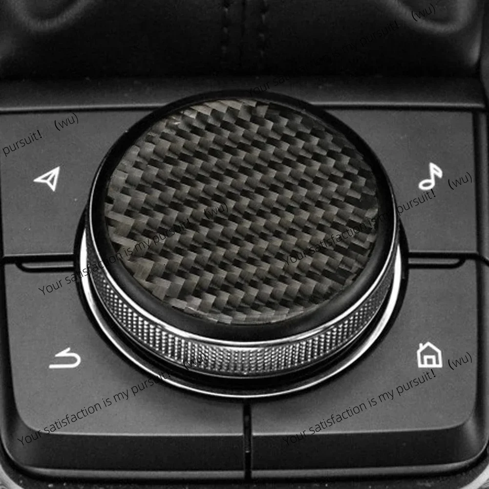 For Mazda 3 2020-2023 2Pcs Car Real Volume Button Cover Trim Auto Styling Carbon Fiber Car Accessories Interior Decoration