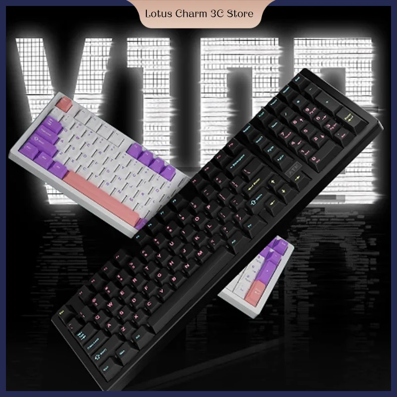 ATK V100 Mechanical Keyboard Wireless Bluetooth Three Mode Customized Hot Swap ARGB E-Sports Gaming Keyboard For PC Gamers Gifts