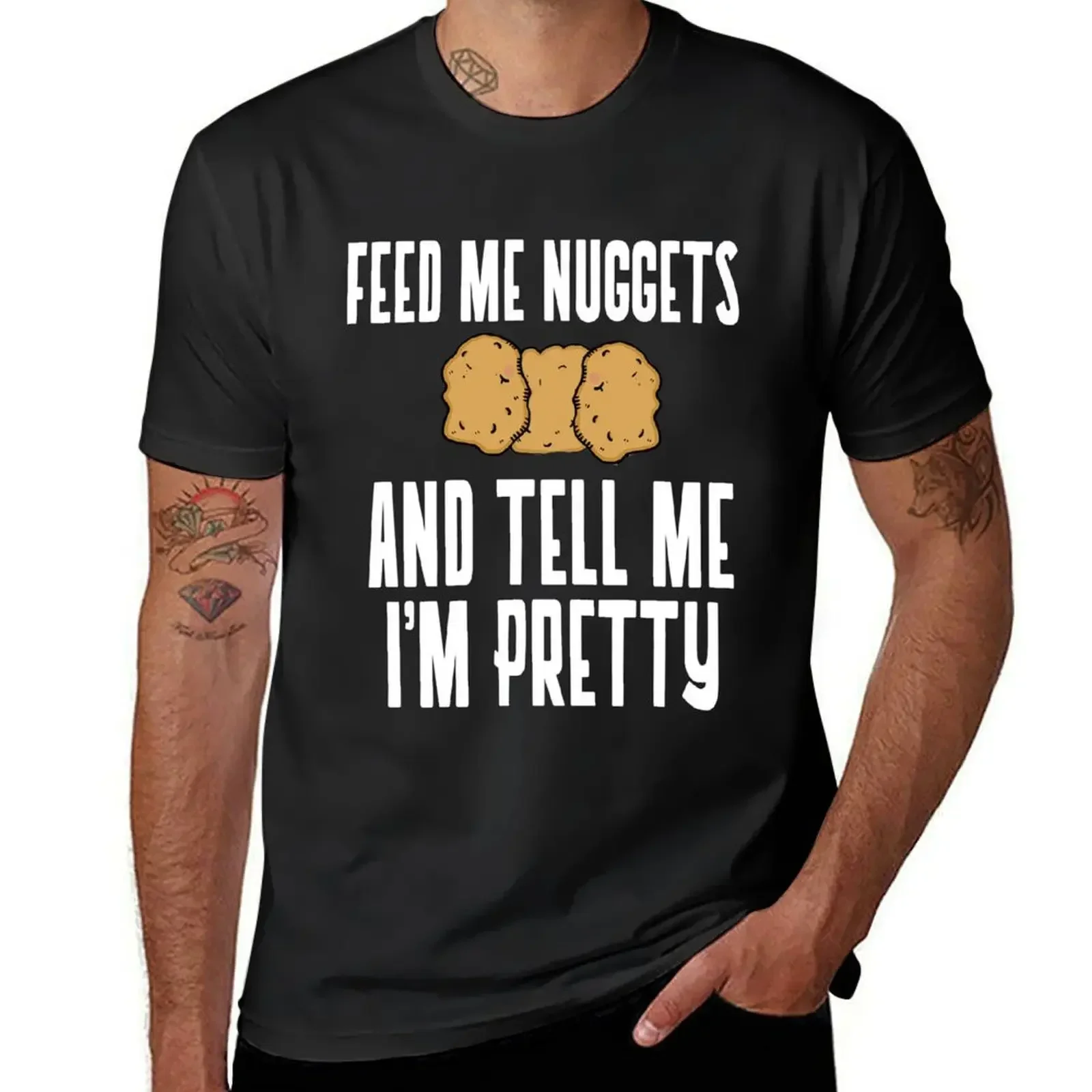 Chicken nuggets T-Shirt customs design your own vintage anime shirt plain t shirts men