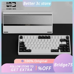 ShortCut Studio Bridge75 Magnetic Switch Keyboard Tri Mode Aluminium Alloy Mechanical Gaming Keyboard RGB 8000mAh Pc Gamer Gift