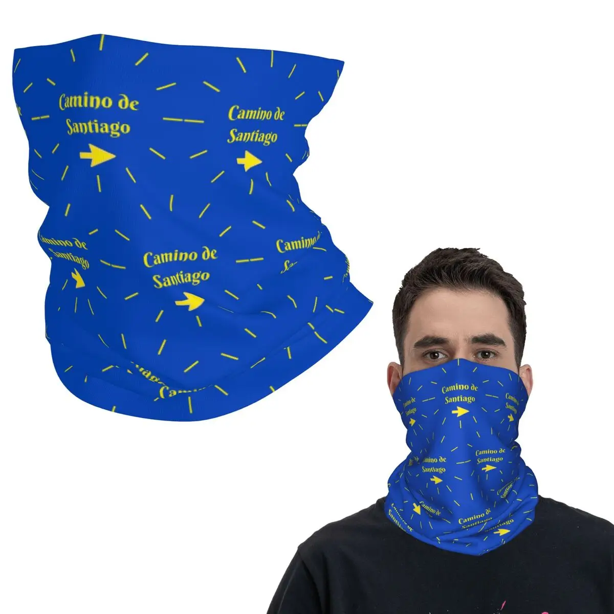 Camino De Santiago vieira Shell montar bicicleta Bandana cuello polaina impreso bufanda mágica ciclismo bufanda Unisex adulto toda la temporada