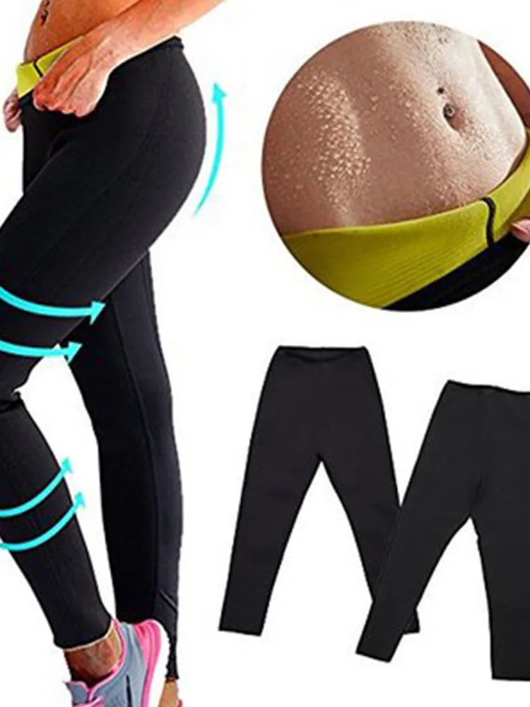 

Long Sauna Pants Neoprene Legging Control Panties Fitness Body Shaper Slim Super Stretch Capris Trouser Pant Women