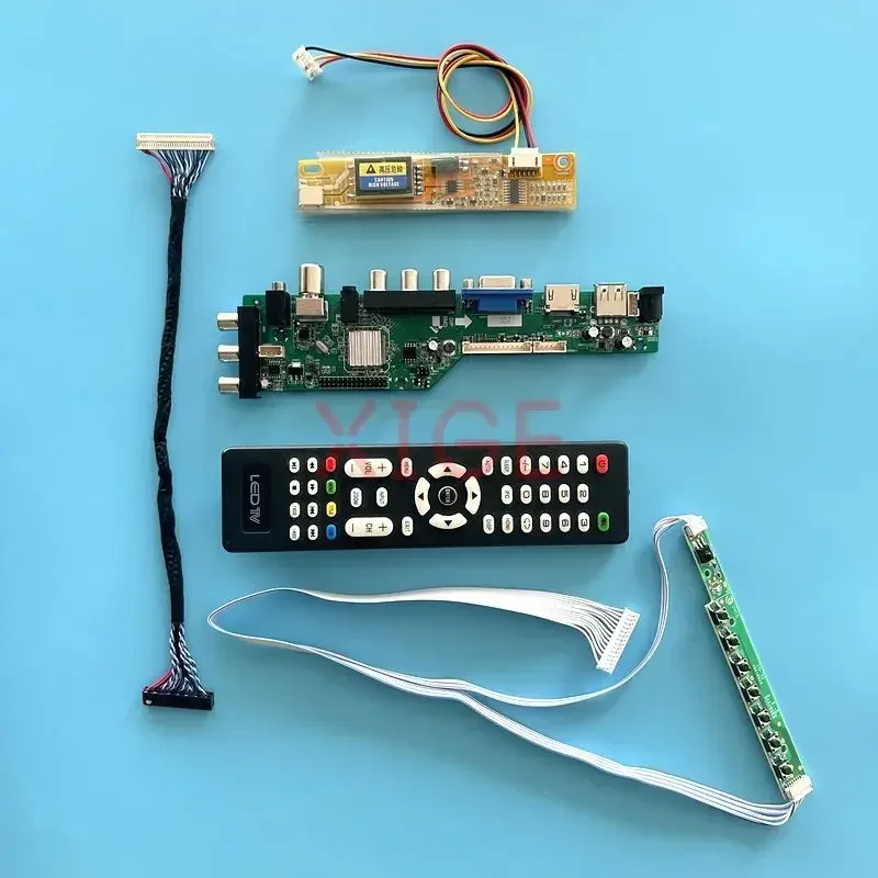 

For LP154W02-A1 LP154WE2-TL Driver Controller Board DVB Digital DIY Kit 1680*1050 1CCFL USB+HDMI+VGA+AV+IR LVDS-30Pin LCD Screen