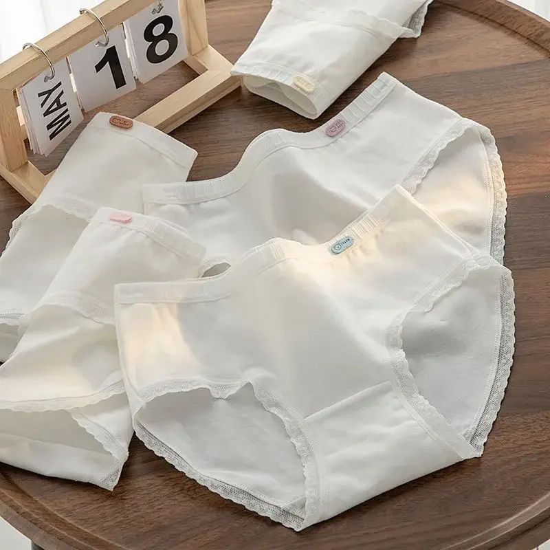 5PCS Meisjes Effen Antibacteriële Slipje voor Kinderen Katoen Zachte Dunne Ademende Slips 7 + y Jong Kind Onderkleding Baby leuke Knickers