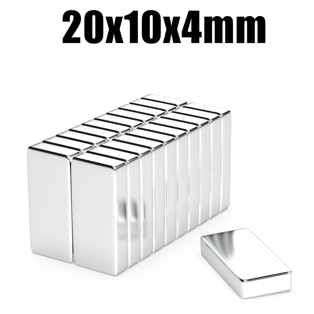 5/10/20/50/100Pcs 20x10x4 N35 Neodymium Magnet 20mm X 10mm X 4mm NdFeB Block Super Powerful Strong Permanent Magnetic imanes