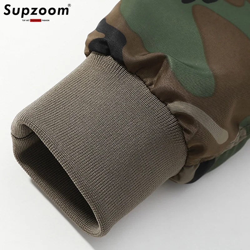 Supzoom Fashion Motorcycle Solid Color Coat Large Military Uniform Foreign Casual Baseball Jackets Bomber Air Force Pilot Jacket