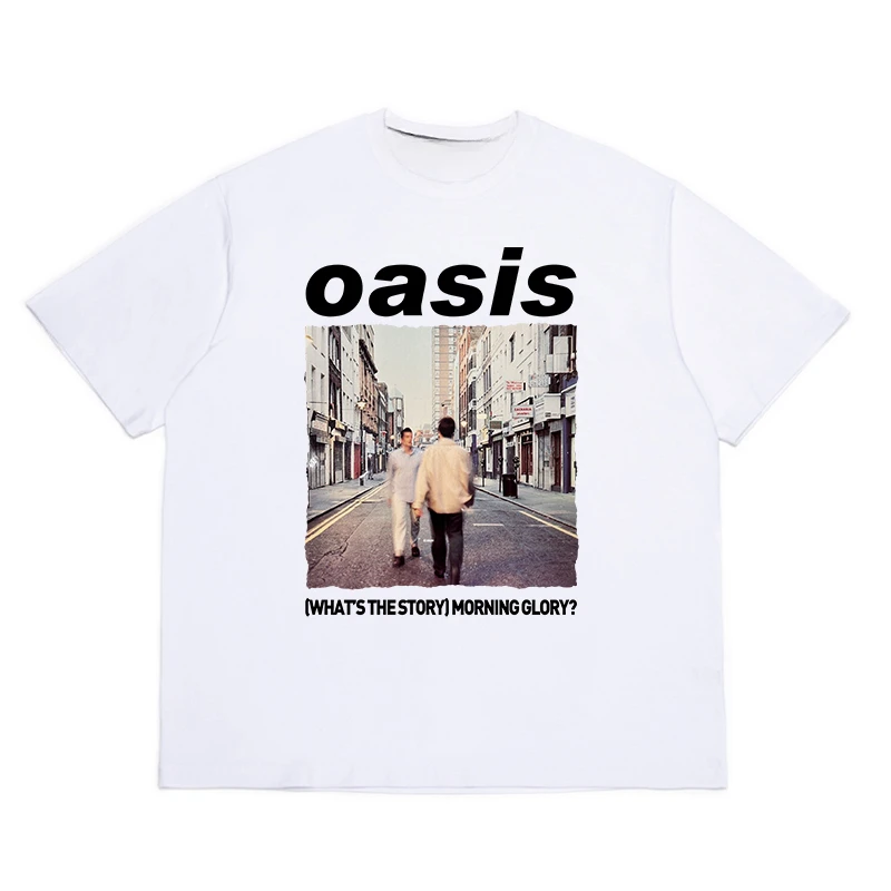 

Периферийная футболка Oasis Band, летняя мужская и женская винтажная свободная одежда с короткими рукавами и плакатом в британском стиле