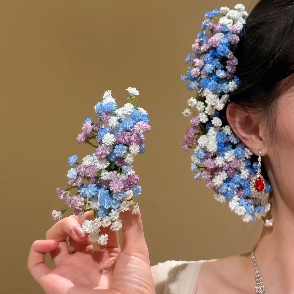 

Headdress Sweet Starry Sky Flower Hiar Clip Bohemian Fairy Flower Hairpin Barrettes Side Clip Bride Hair Accessories Bridesmaid