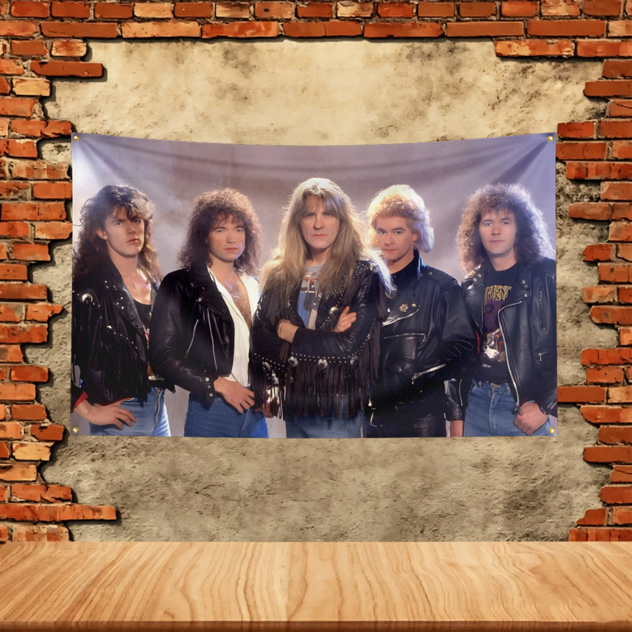 Music Band Flag 3x5ft for Saxon Fans Banner Custom any Image Garage Bedroom Living Room Dorm Wall Hanging Decor Tapestry