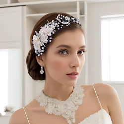 Garden KumWedding-Accessoires de cheveux pour patients, bijoux de cheveux, diadème de mariage, coiffure de mariée, bandeau pour patients, vêtements de sauna de mariage