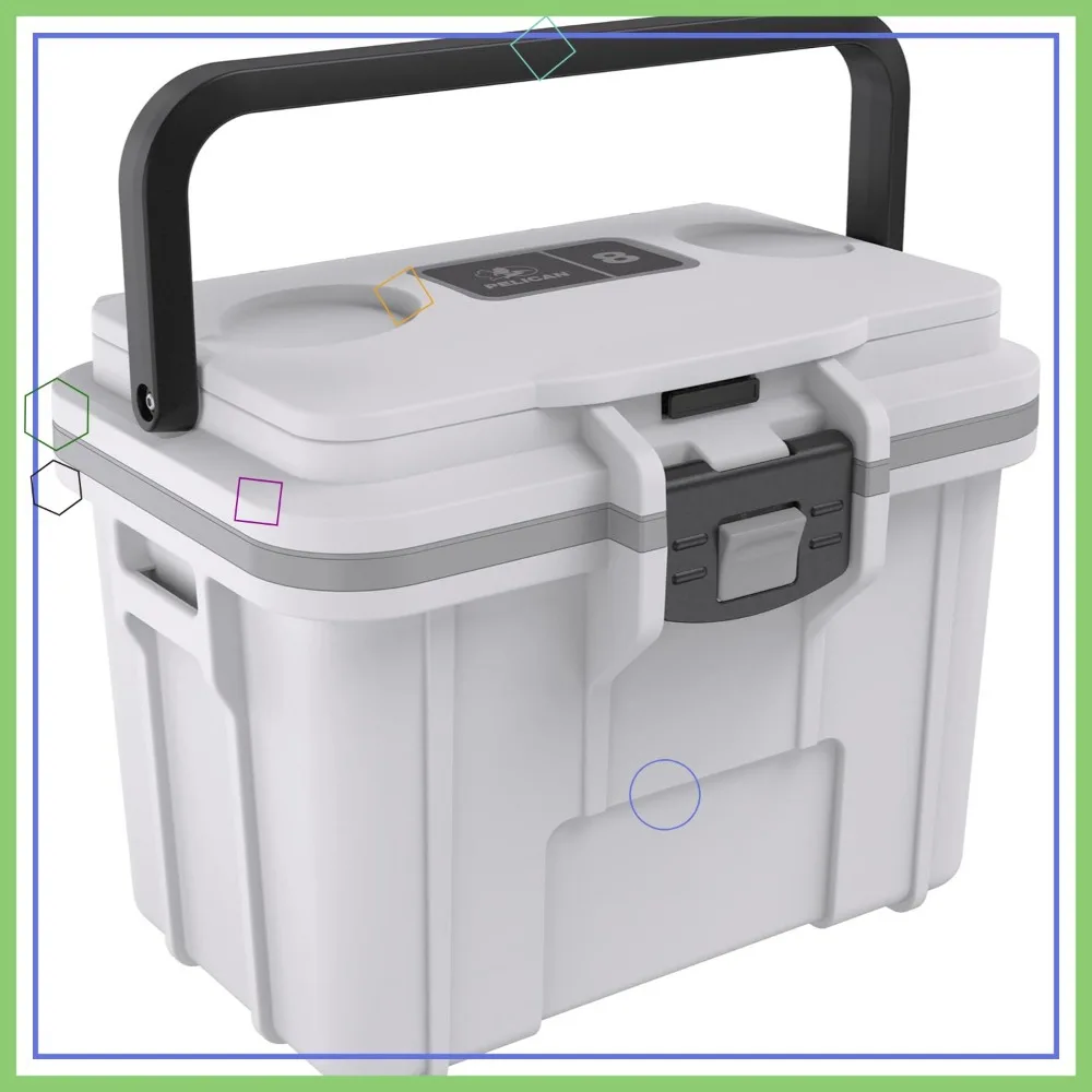 

8QT Portable Cooler with Ice Pack and Dry Storage, Ideal for Picnics and Outdoor Activities