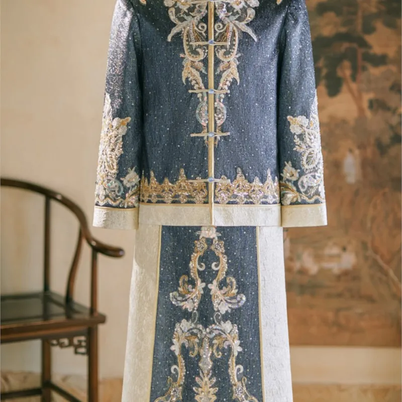 남성용 신중국풍 웨딩드레스 남성복 플러스사이즈