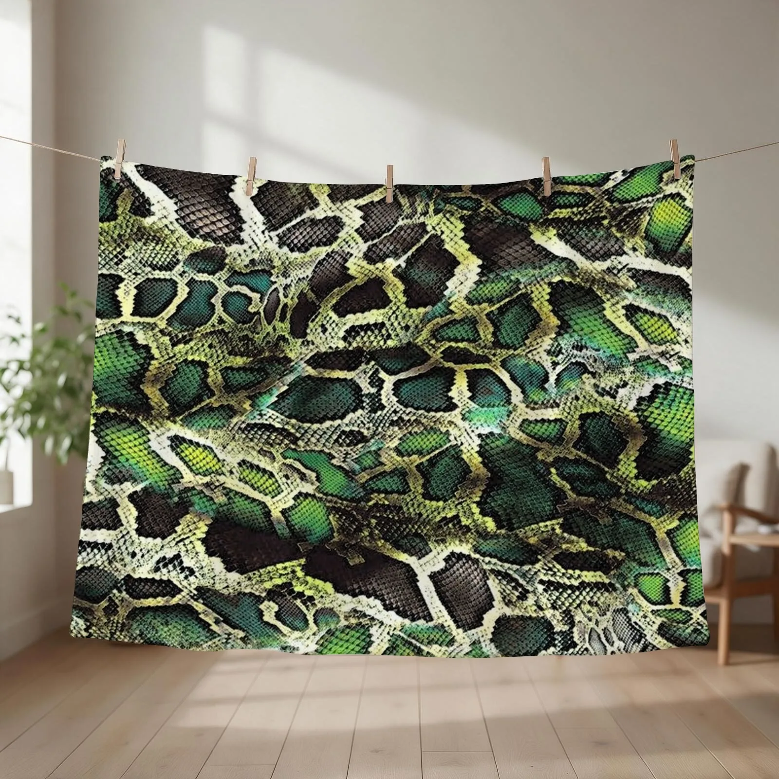 Snakeskin Throw Blanket couch cozy soft plush fuzzy picnic outdoor blanket