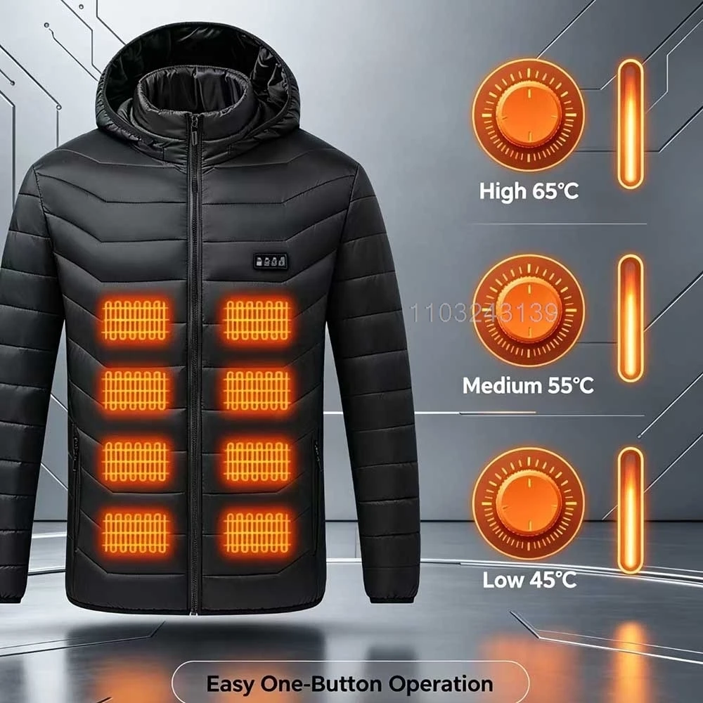 37 Areas Heated Jackets Men's Women's Heating Jackets USB Electric Heating Jacket Heated Vest Thermal Clothing Coat Winter 