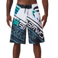 Calções soltos estampados masculinos, casual, respirável, corrida, fitness, tábua, surf, calção de banho, praia, novo, verão