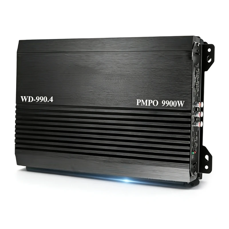 U13C 4 Channel Car Amplifier Black Metal Case for Vehicle Sound Use