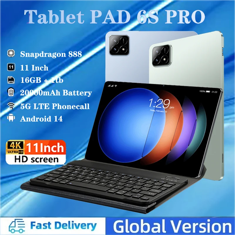 

2024 New Global Version Xioami Pad 6S Pro Tablet Android 14 Snapdragon 8 Gen2 Tablette GPS 5G WiFi Dual SIM HD 4K Tablet PC