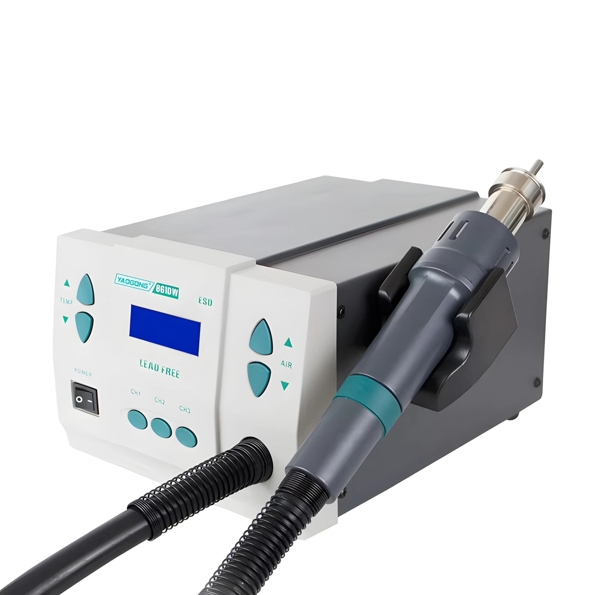 YAOGONG 861DW Stazione pistola ad aria calda digitale 250 cm/s Flusso d'aria 1000 W Controllo temperatura preciso 110 V/220 V