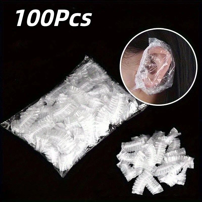100Pcs Disposable Ear Covers High Quality Waterproof Ear Protectors for Shower Bathing Hair Dye