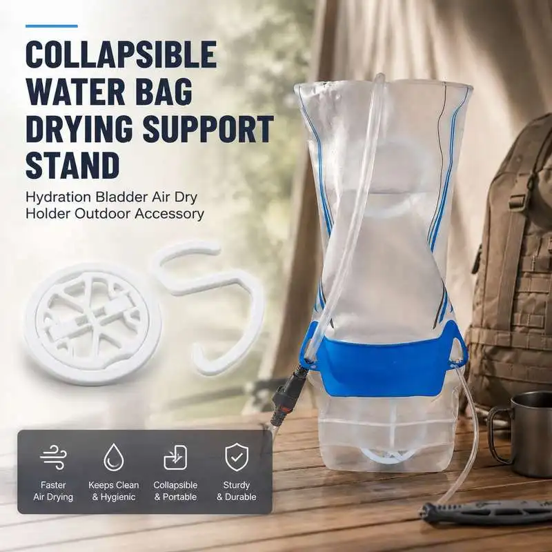 Collapsible Water Bag Drying Support Stand Hydration Bladder Air Dry Holder Outdoor Accessory