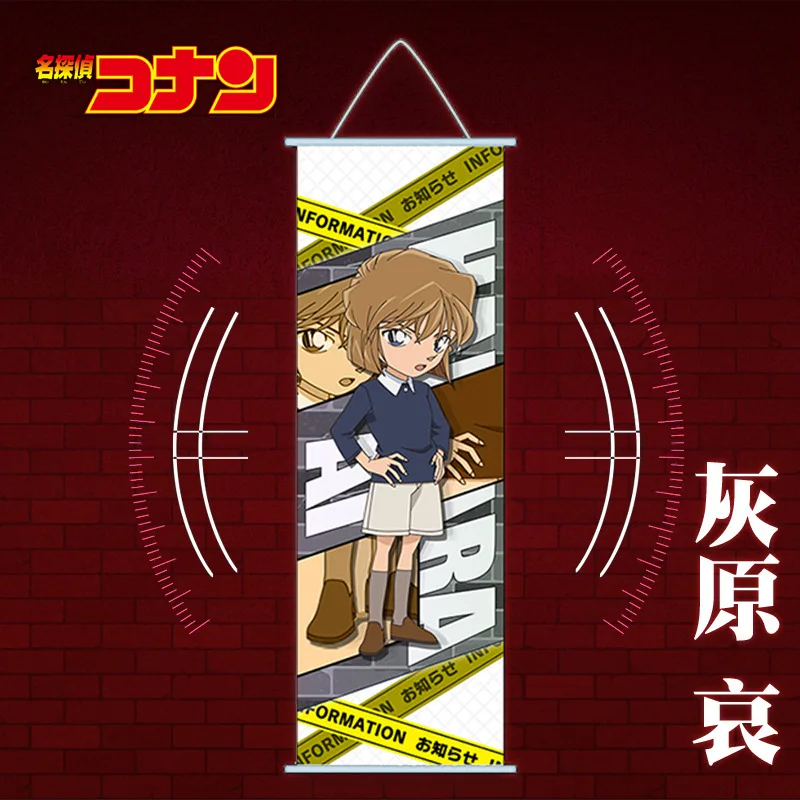Detective Conan Anime Wall Hanging Poster Kudo Shinichi Haibara Ai Kaito Kid Fabric Cloth Wall Art Decor for Home Office Room - view 3