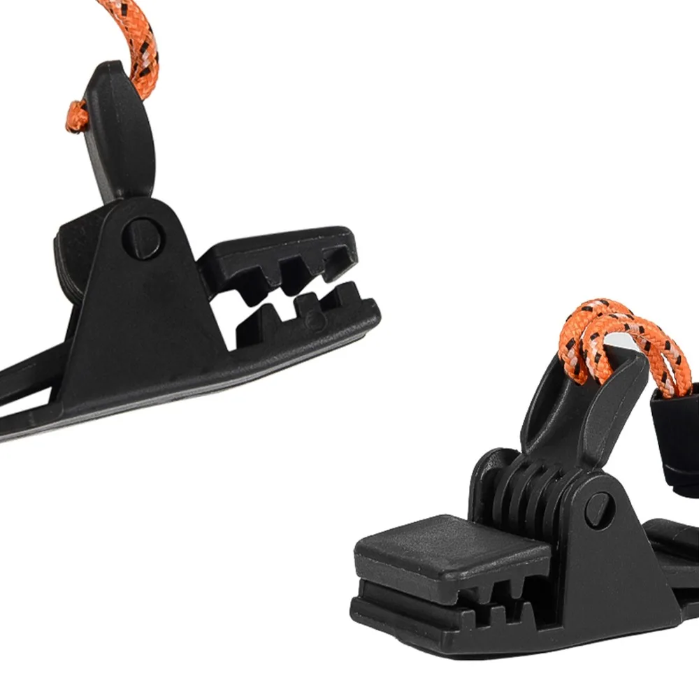 

4 Pcs Durable Nylon Tent Clip Heavy Duty Multifunctional Tarp Clips Windproof Clamps Outdoor Activities