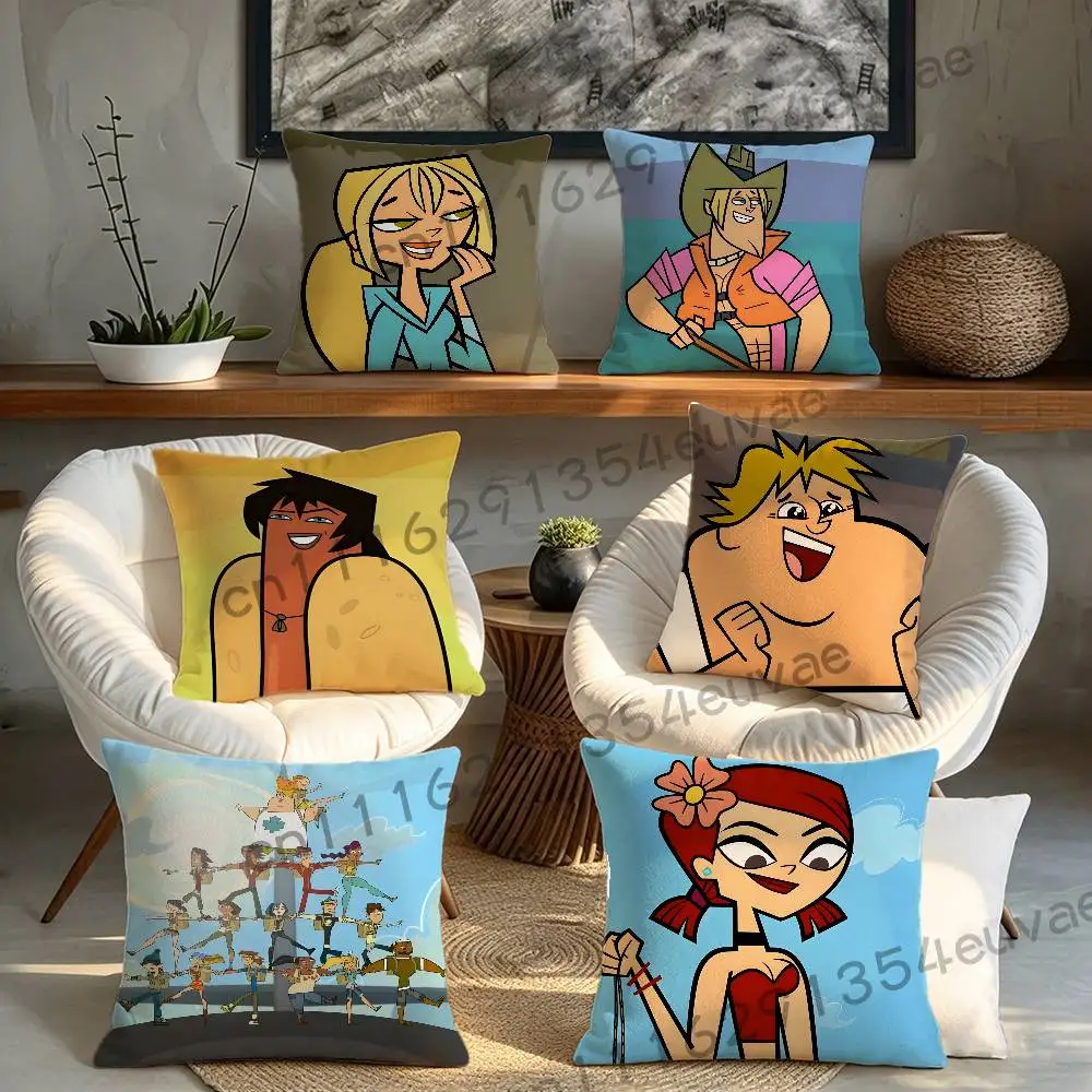 Cartoon T-Total D-Drama I-Island Pillow Cushion Cover Pillowcase Living Room Sofa Home Decor Customized Cartoon
