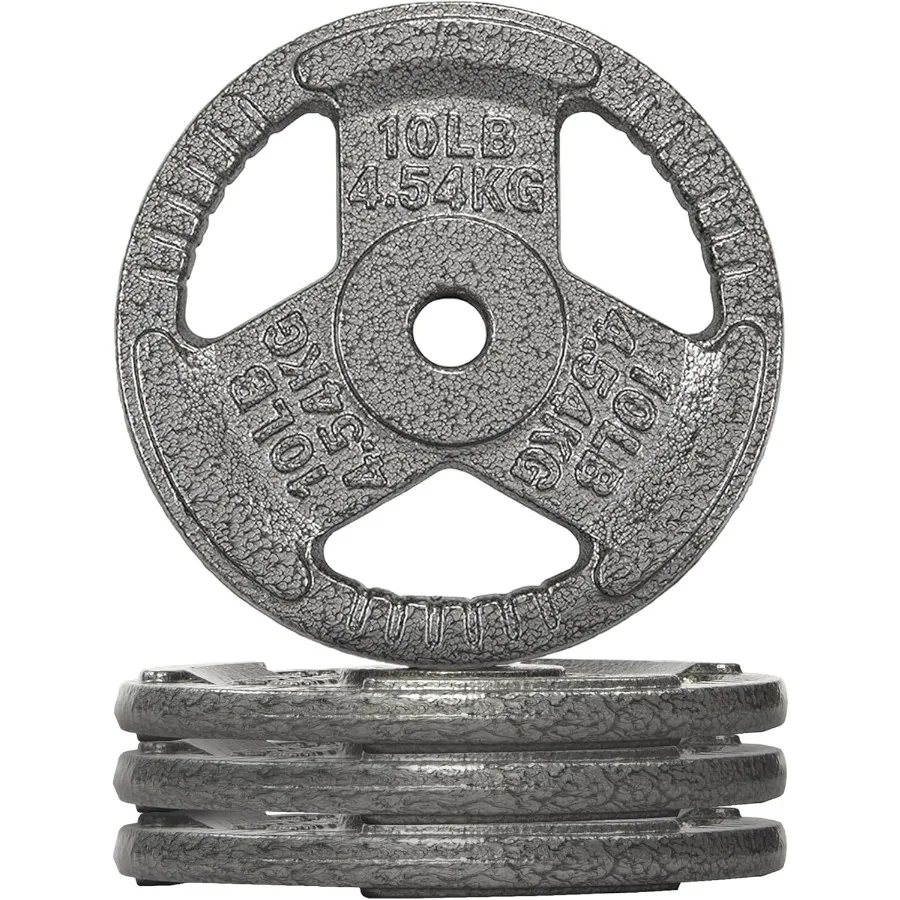

Чугунная 1-дюймовая стандартная тяжелая пластина для силовых тренировок и тяжелой атлетики, 10 фунтов (набор из 4 шт.)