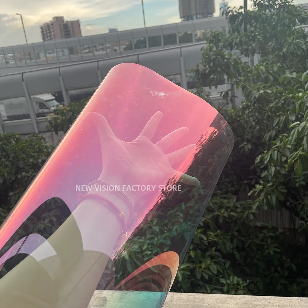 1mX3m VLT88% Sunset Red Chameleon Window Tint Film Car Front Windshield Window Film Auto Glass Sticker UV Proof Solar Protection