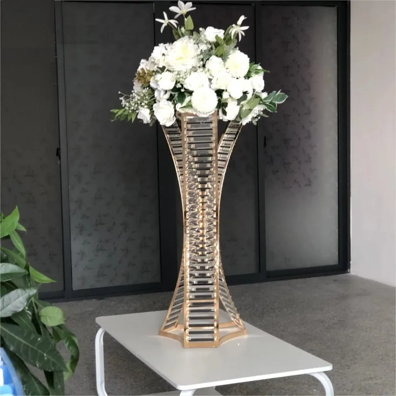 

5 sets Acrylic Wedding Centerpiece Crystal Table Centerpieces 80 CM Pillar Road Leads Party Vase Diy Decoration