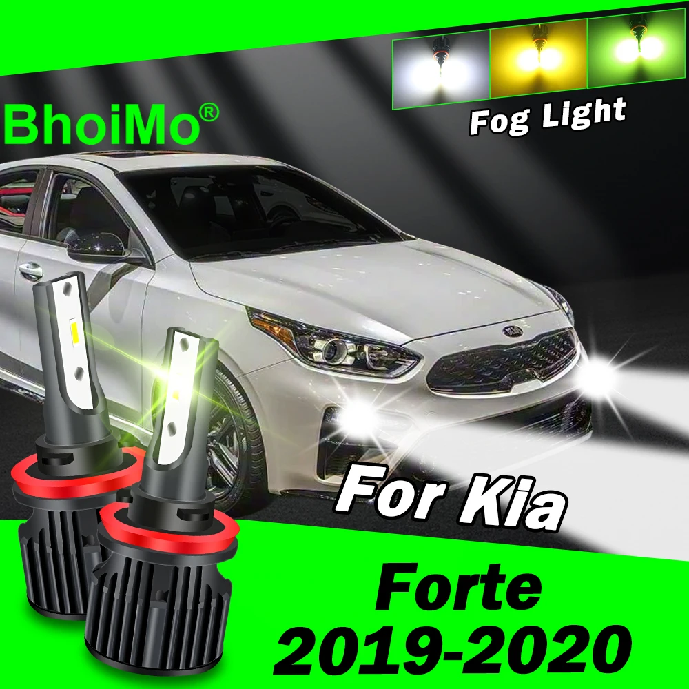 

BhoiMo For Kia Forte 2019 2020 Front Fog Light Lamp Led Bulbs