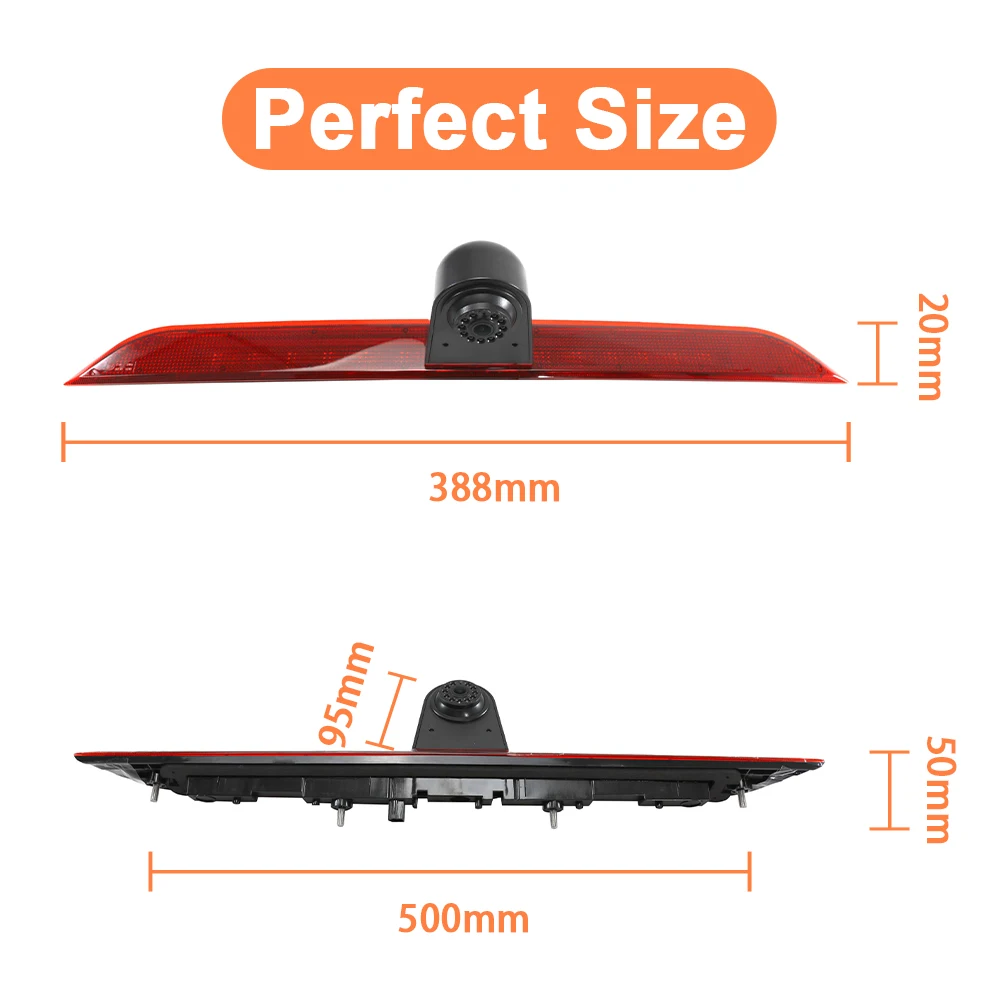 Carsanbo 170° Wide Angle Car Rear View Backup Brake Light Camera Fit for Maxus Deliver 9 Night Vision Waterproof Parking Reverse
