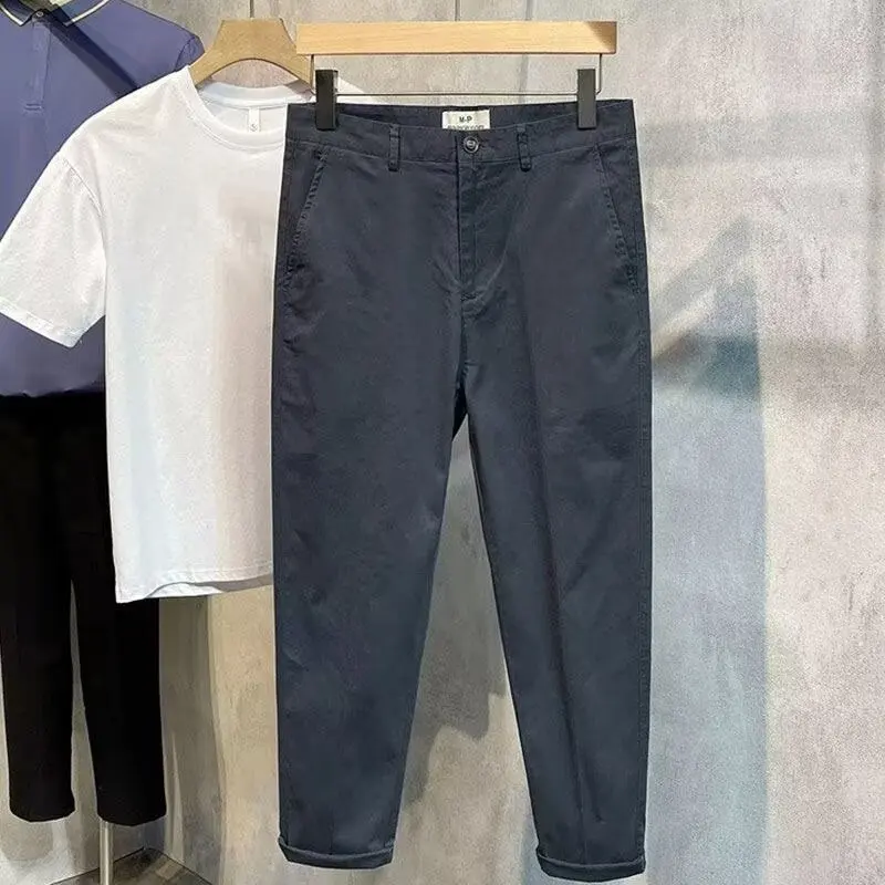 

Spring, Summer and Autumn Hot Pants for Men's Solid Color Loose Casual Suit Korean Style Cone Slim Fit Men's Feet