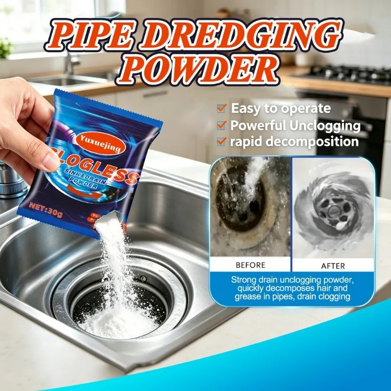 Long Term Maintenance of Drainage Pipe Cleaning Powder To Remove Sewage Pipes, Floor Drains, Blockages, and Odors