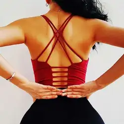 Cloud Rise SEXY Back Sports Bra for Girls Workout Yoga Crop Top Women Home Exercise Underwear Fitness Vest Plus Size Gym Shirt