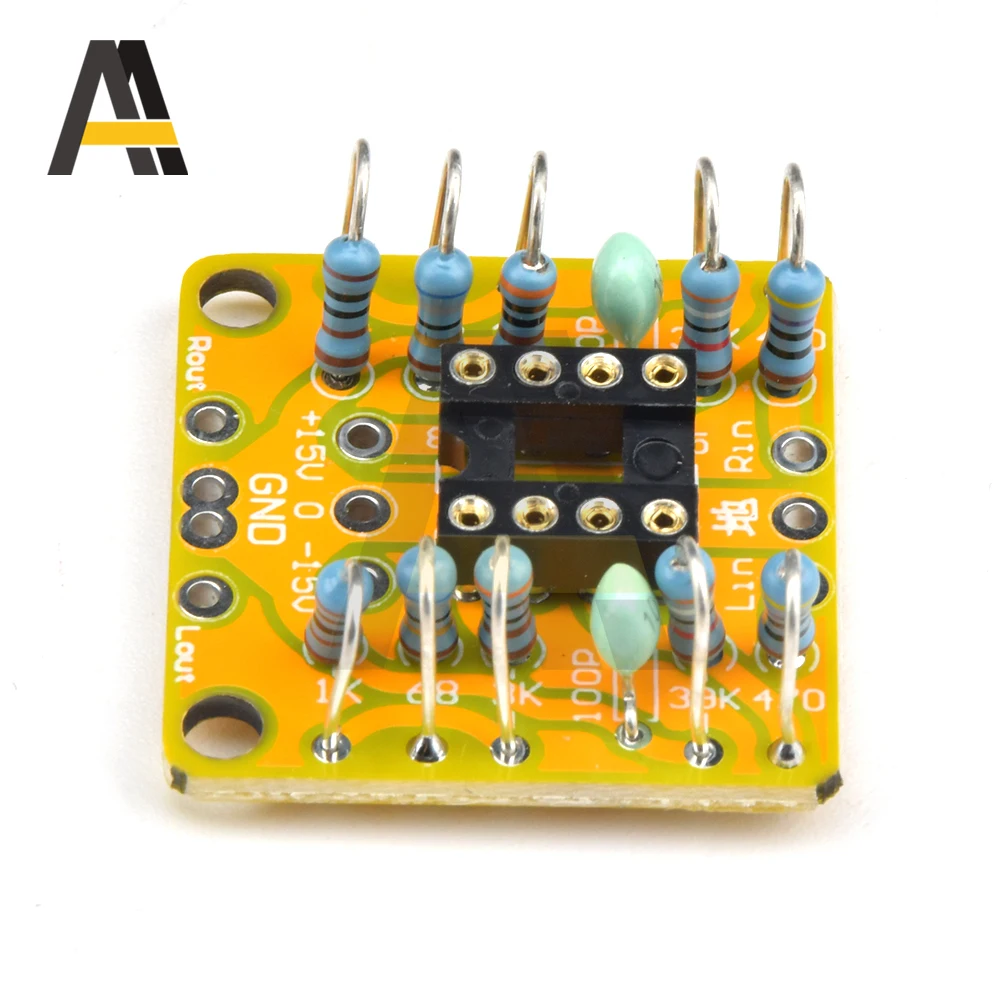 Dual OP Amp Board Preamp DC Amplification PCB DC Pre-Amp Amplifier Empty Board Module for NE5532 OPA2134 OPA2604 AD826