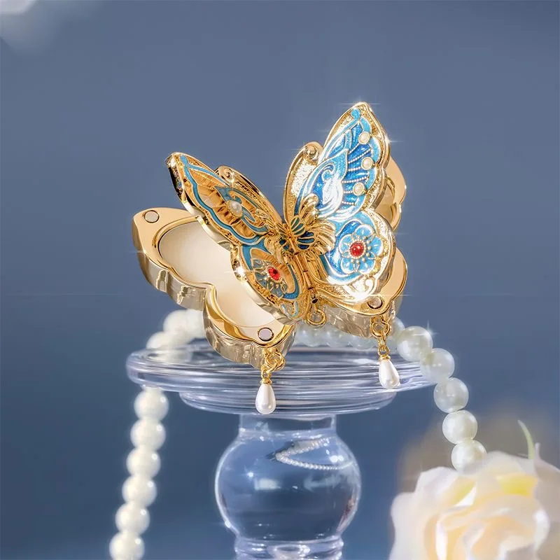 Butterfly solid perfume balm long lasting fragrance portable fragrance wax practical women birthday gift makeup set