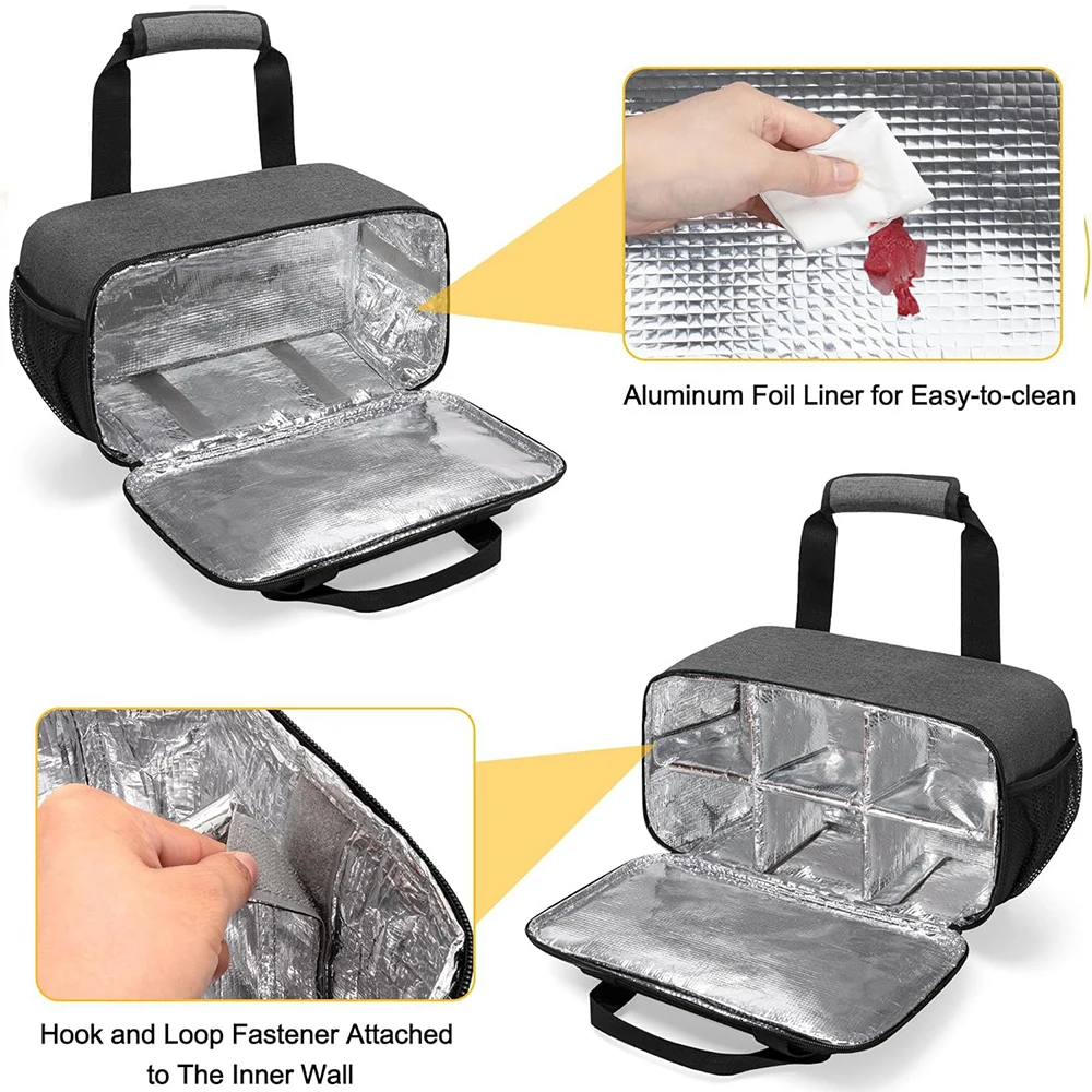 Art Supply Storage Case พร้อมสายคล้องมือจับความจุสูงสีอะคริลิคกระเป๋าสําหรับสูงสุด 54 ขวด (2 ออนซ์)