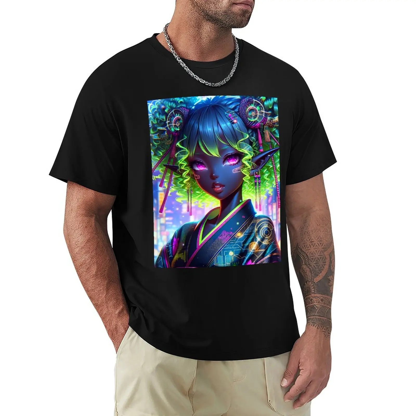 

The Cyber Siren T-Shirt graphic tee shirt plus size clothes croswit shirt man mens graphic t-shirts hip hop