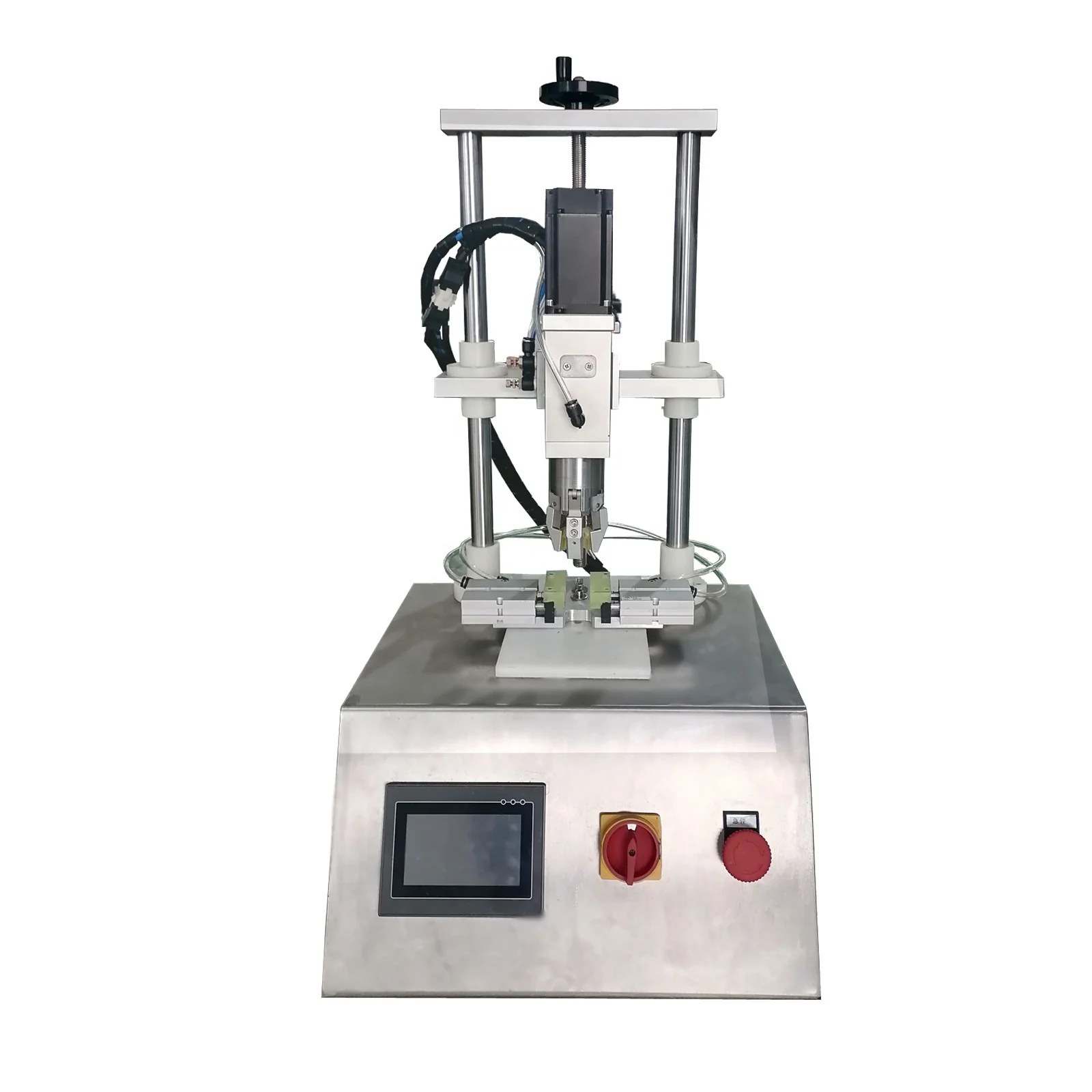 Servo Motor Semi-Automatic Twist Off Bottle Screw Plastic Closer Vial Capper Capping Machine