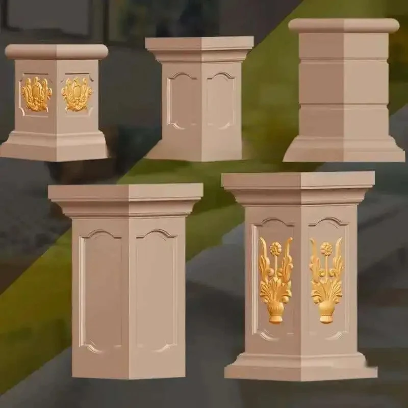 Column Pier Square Column Base Villa Balcony Large Pier Mold European Square Pier Roman Column Molds Garden Decoration Railing