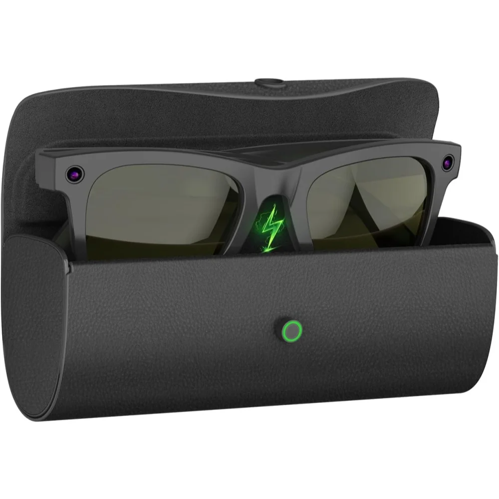 VAWVVA 3500mAh Magnetic Wireless Charging Case for Ray-Ban Meta Smart Glasses High Capacity Battery Storage Box