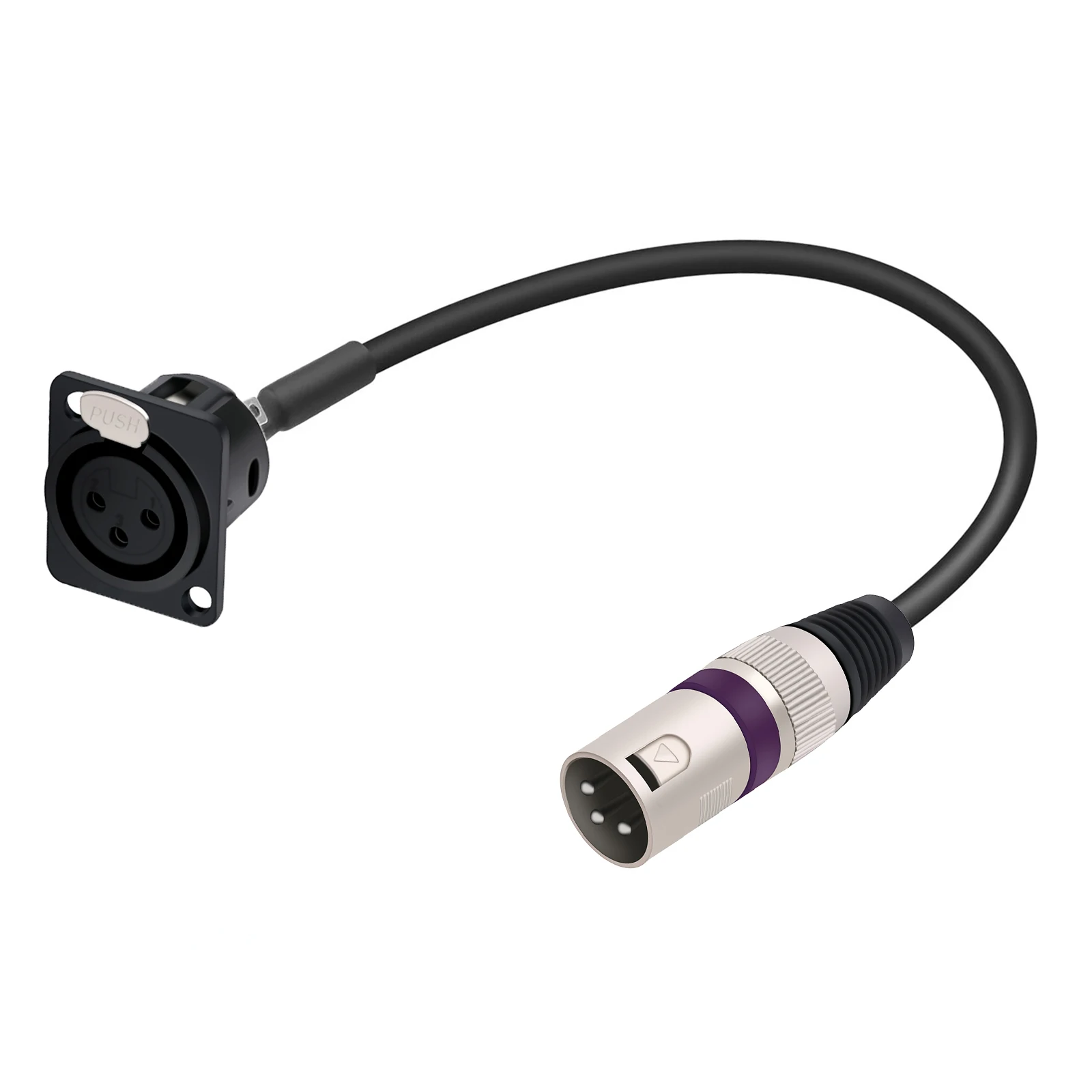 0.3M-15M 3 Pins XLR Cable D-Type XLR Male/Female Panel to XLR Female/Male Connector Pass Through OFC Copper Shielded Cable